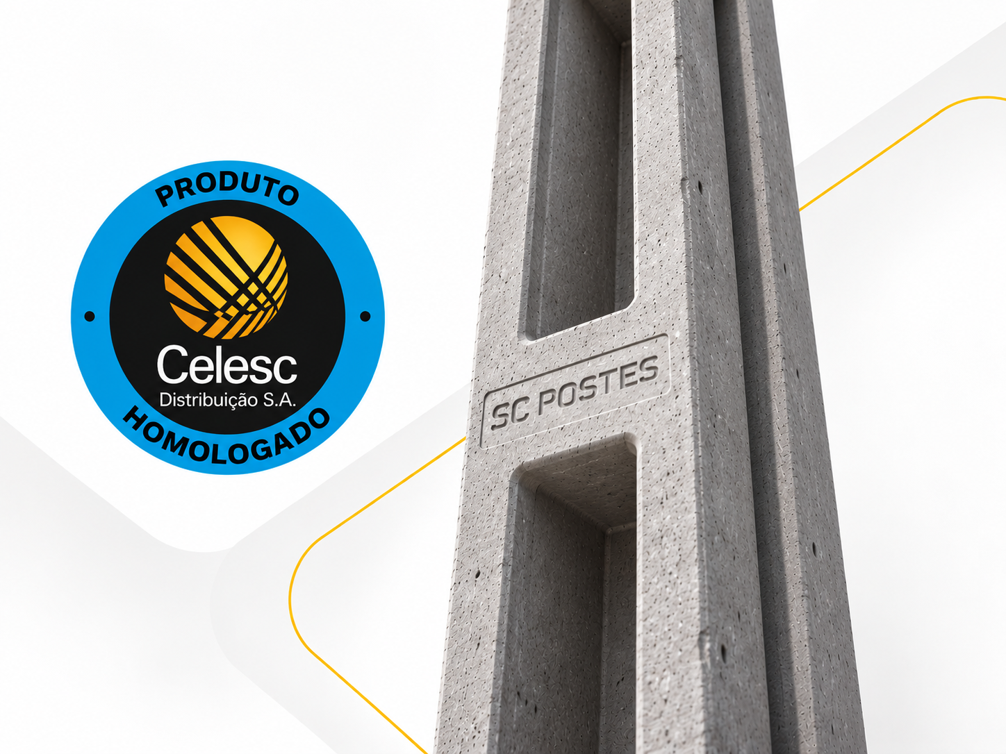 Poste Duplo-T homologado pela CELESC