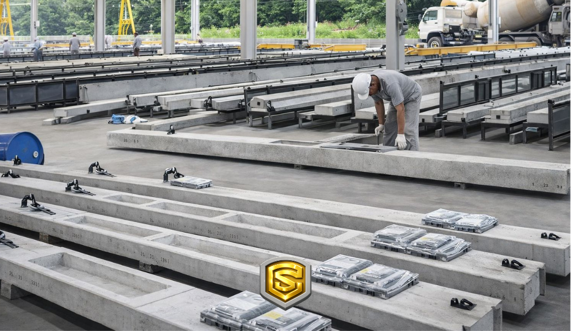 Fabricação de postes de concreto do Grupo SC